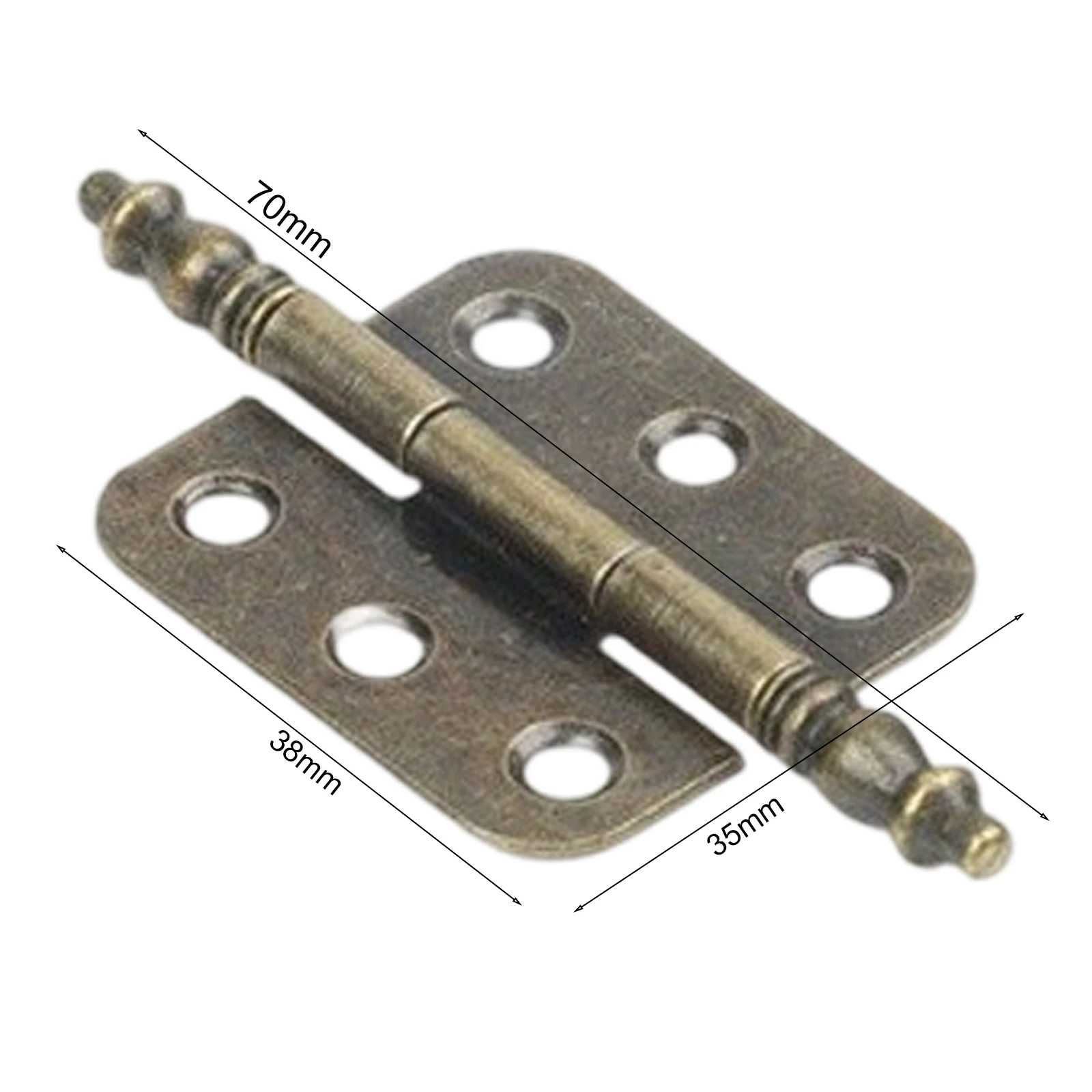 

Decorative Antique Bronze Hinges with 6 Holes for Jewelry Boxes and Cabinets Iron Hardware for Various Applications