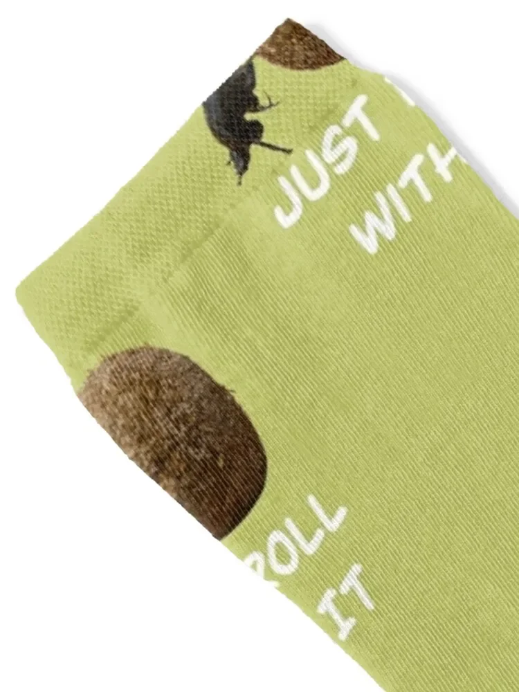 Just Roll With It Funny Dung Beetle Socks with print winter gifts Heating sock Socks Man Women's