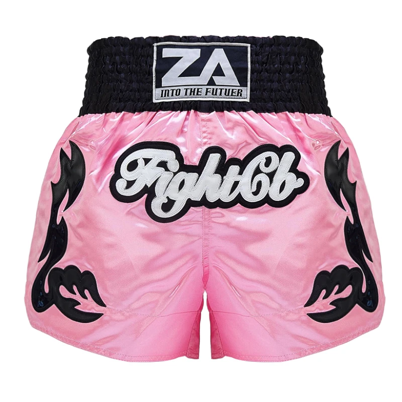 Boxershorts Rosa Traditionelle Muay Thai Shorts für Männer Frauen Kinder Premium Wrestling Sparring Kickboxen Cage Fight BJJ MMA Hosen