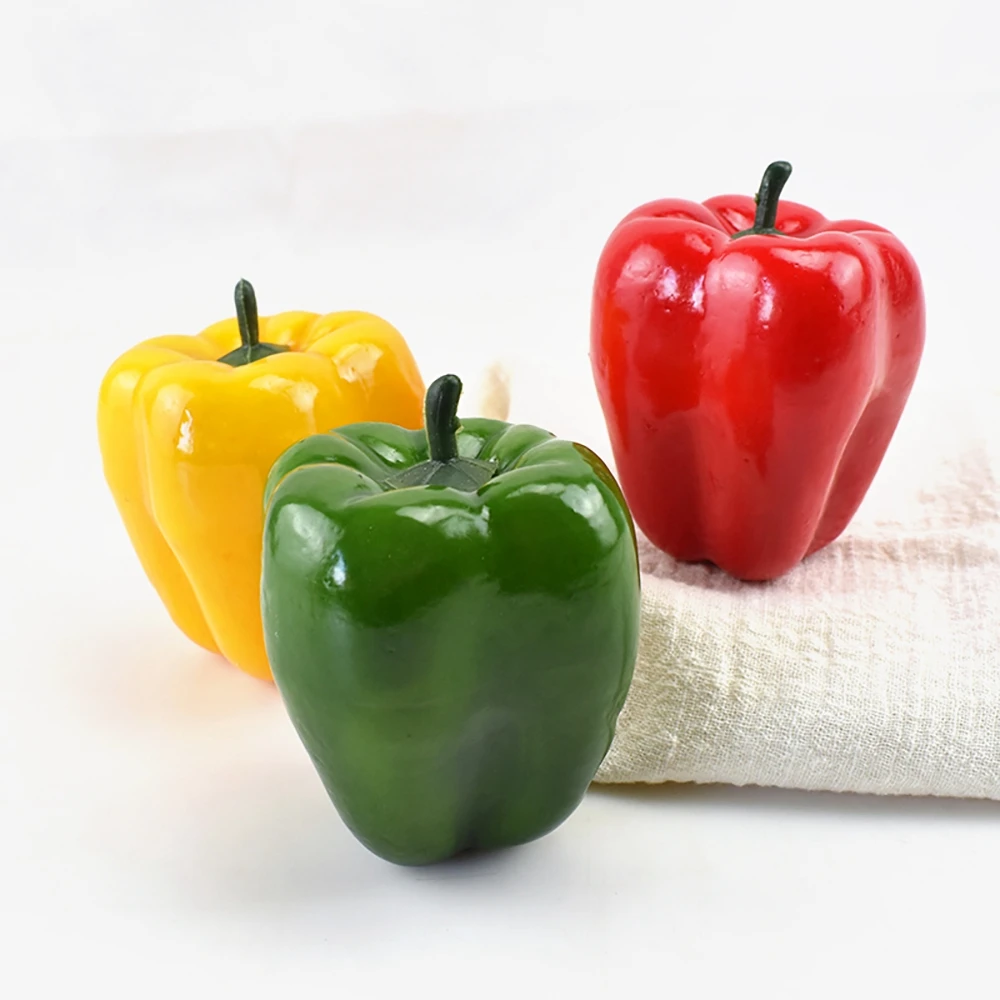 Kitchen Realistic Home Decor Plastic Creative Fake Vegetable Artificial Pepper Artificial Fruit Photography Props