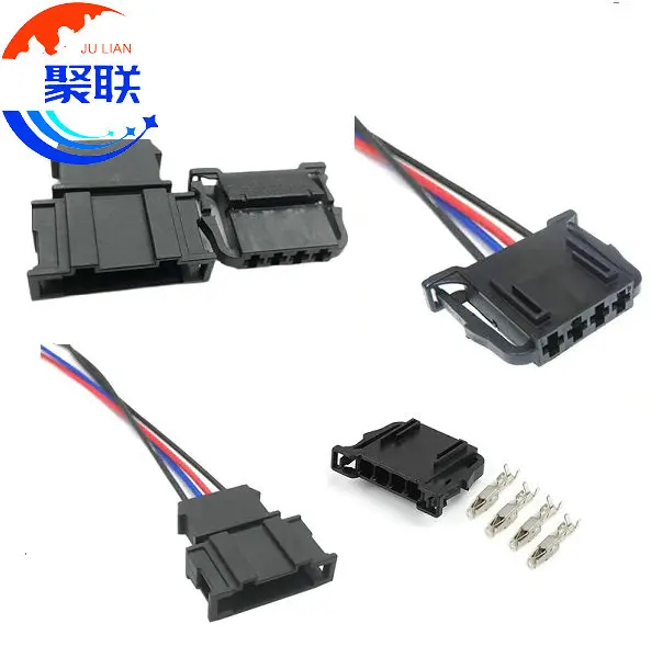 1Set 4Pin 4D0972704 Door Woofer Plug Brake Light Tail Lamp Connector Wire Harness Cable 4D0 972 704 with 15 cm wire For VW Audi