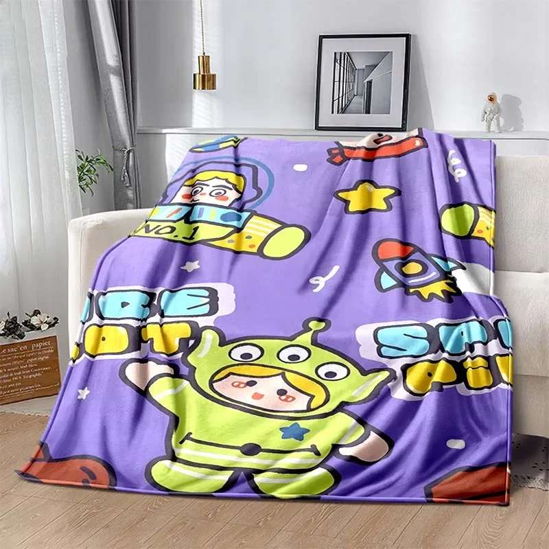 Toy Story Cartoon Print Soft Blanket Fluffy Children and Adults Sofa Plush Bedspread Throw Blanket for Sofa Bed