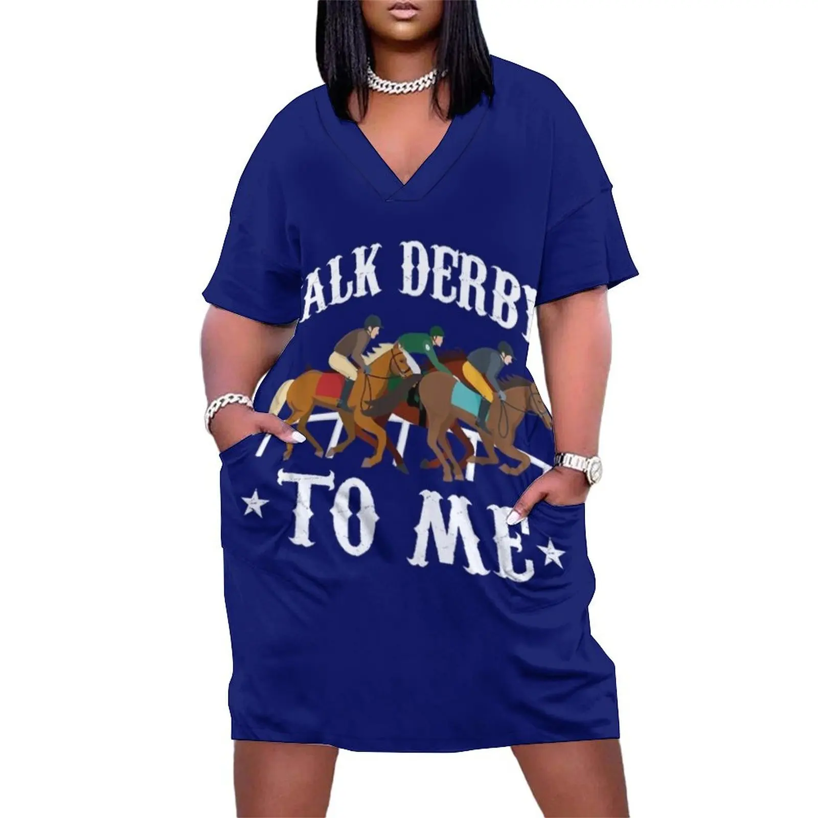 Kentucky derby kentucky (4) Loose Pocket Dress Female clothing