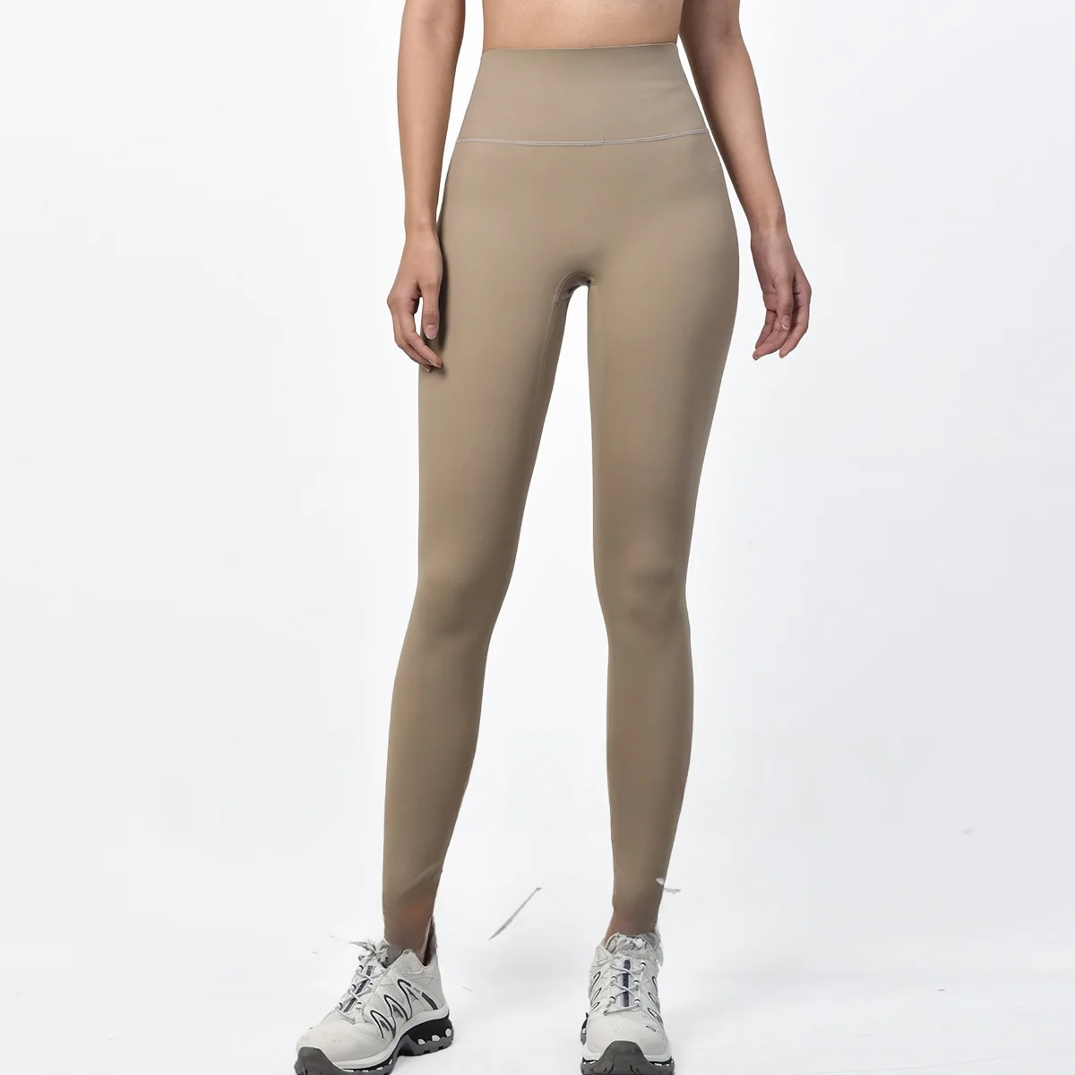 

Женские спортивные брюки Tea Beau Yoga с высокой талией, эластичные, облегающие, для фитнеса, из нейлона и лайкры, 9/10 длины