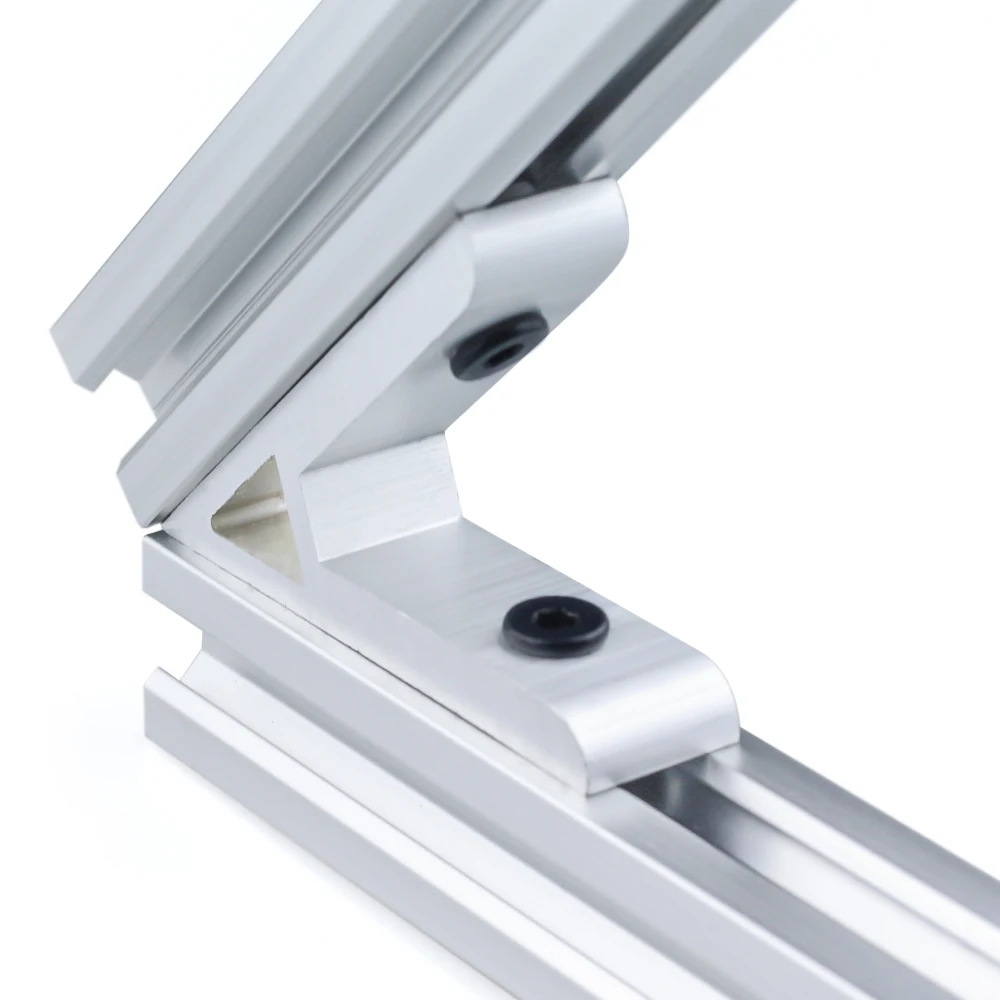 4 pezzi staffa angolare ad angolo di 45 gradi 2020 3030 4040 4545 5050 6060 8080 connettore congiunto in alluminio per profili con scanalatura a V CNC