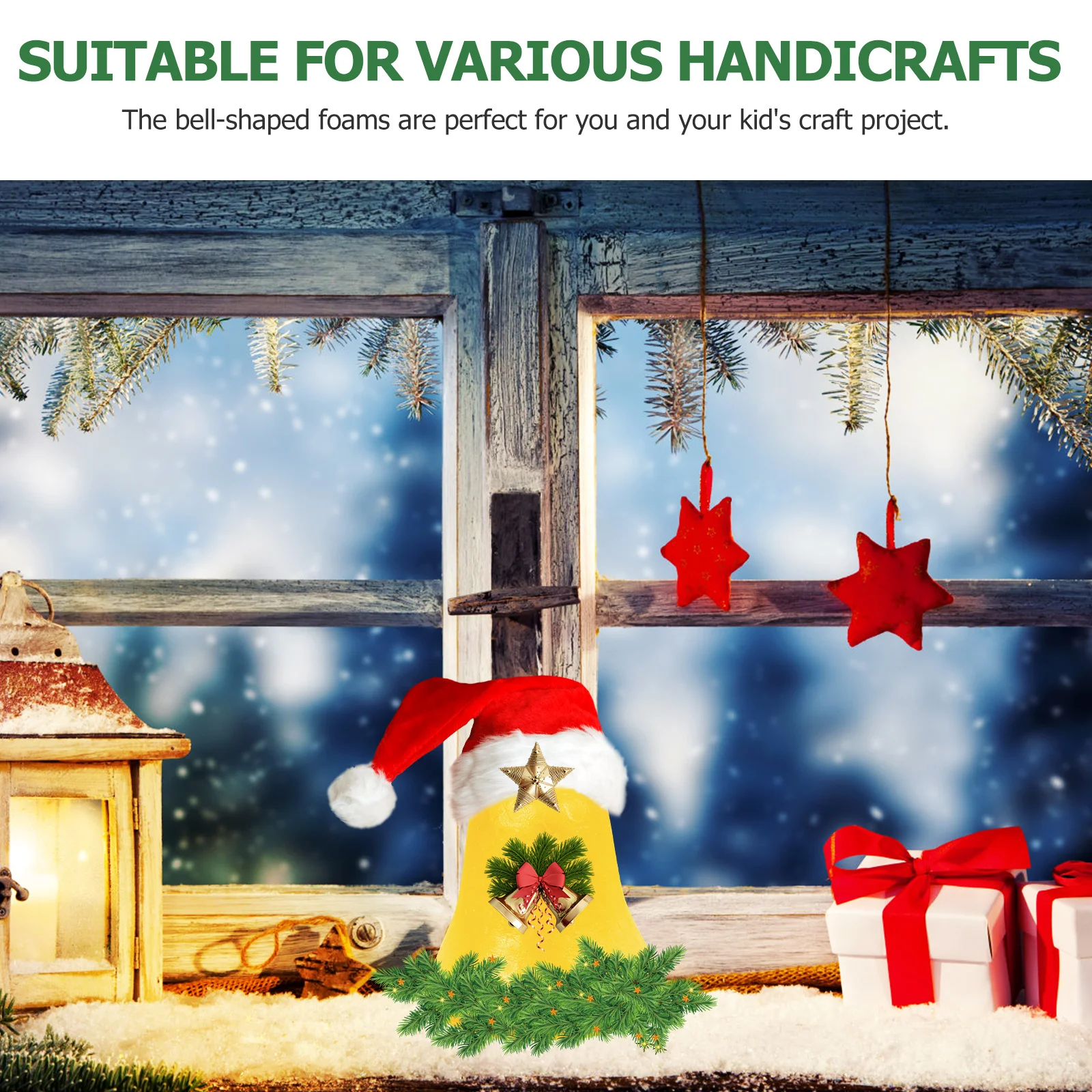 

30pcs Foam Snowflake Bells Unfinished Craft Bell Models Diy Christmas Decor For Kids Wedding Party Supply Desktop Hanging