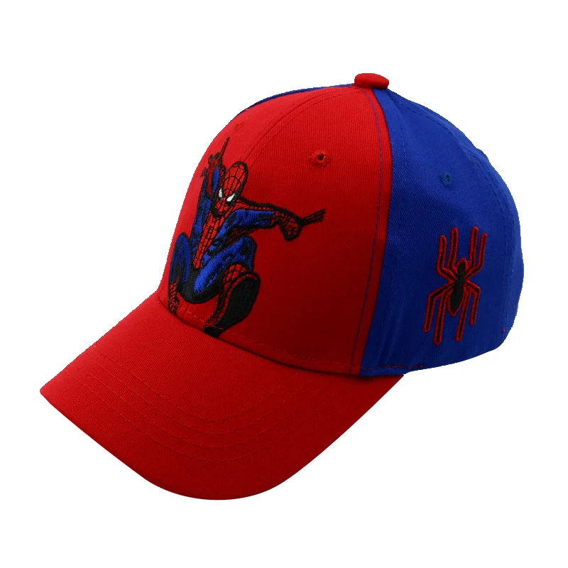 Disney Anime Spider Mans Baseball Cap Boys Autumn Baby Hats Spiderman Cartoon Children\'s Fashion Sun Caps Kids Hat Cap Gift 2-8y