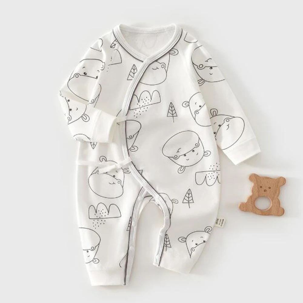 Newborn Baby Boy Clothes 0 3 Months Cotton Spring Autumn Hospital Baby Jumpsuit Long Sleeve Baby Girl Romper