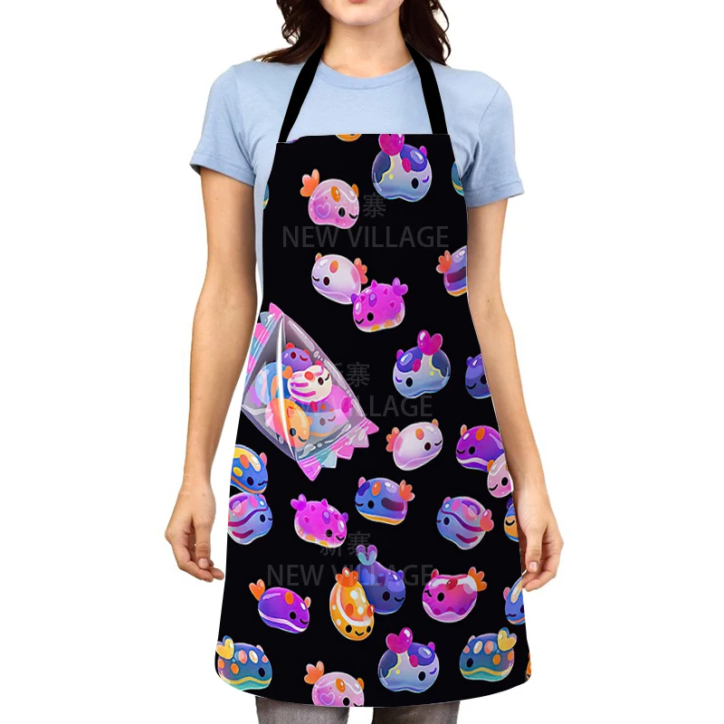 Landscape oil painting Printed Cotton Linen Sleeveless Aprons Kitchen Women Pinafore Home Cooking Baking Waist Bib 47x38 68x55cm