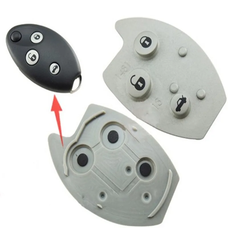 

5pcs Replacement 3 Buttons Rubber Pad Mat For Citroen Xsara C5 Remote Key Fob