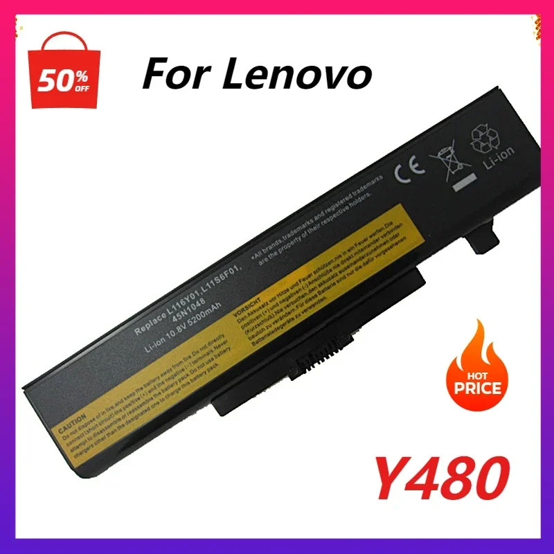 Laptop Battery for Lenovo IdeaPad G480 G400 G485 Y480 G410 G500 G510 G580 Y480 Y580 G405 G490 Z580 Z480 Z380 L11L6Y01 L11S6F01