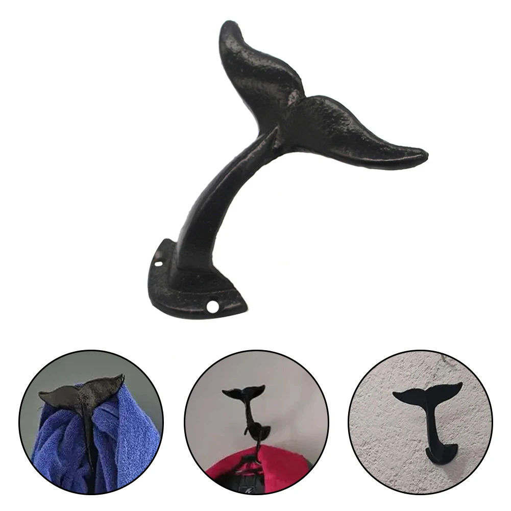 1pcs Crafts Hook Cast Iron Whale Tail Hook Cross-border E-commerce Special Handicraft Hook Tool Parts For Hanging Coats Bags