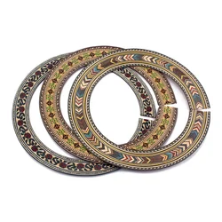 3 Pcs Wooden Classical Guitar Sound Hole Rosette Decorative Acoustic Guitar Accessories High Grade Durable Guitar Parts Unique