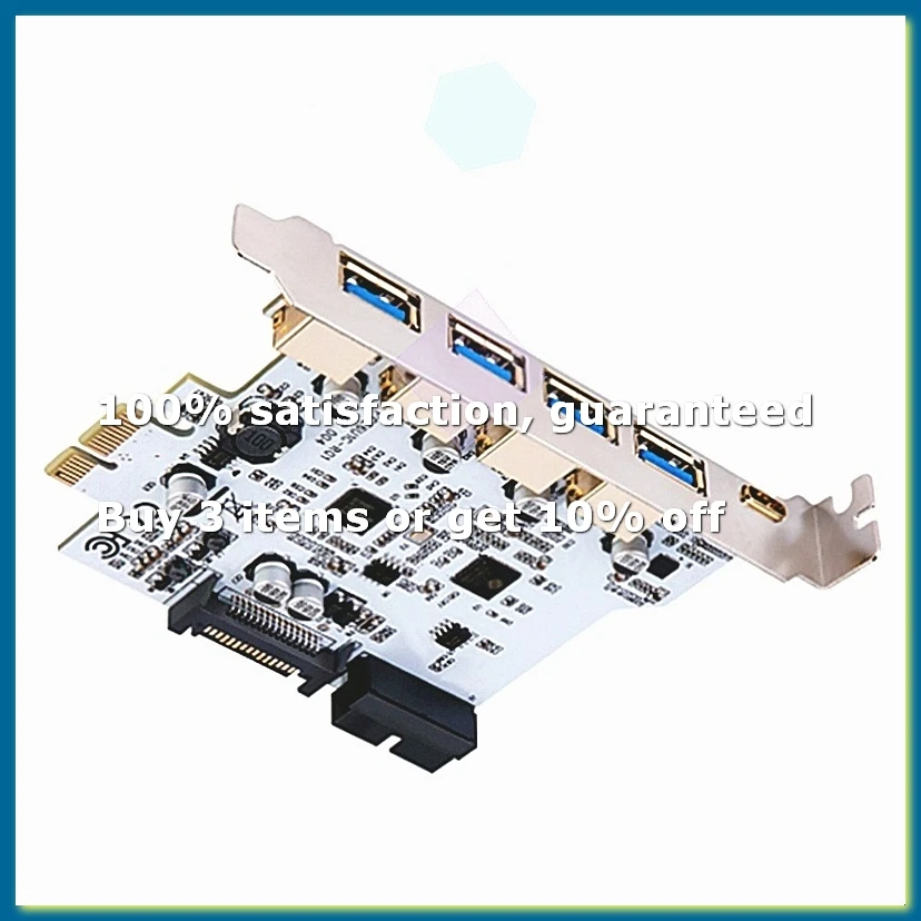 USB 3.0 PCI-E Type C Expansion Card PCI Express PCI-E to USB 3.0 Controller 5 Port + 1 Port USB 3.1 PCIE Card Adapter-A32R