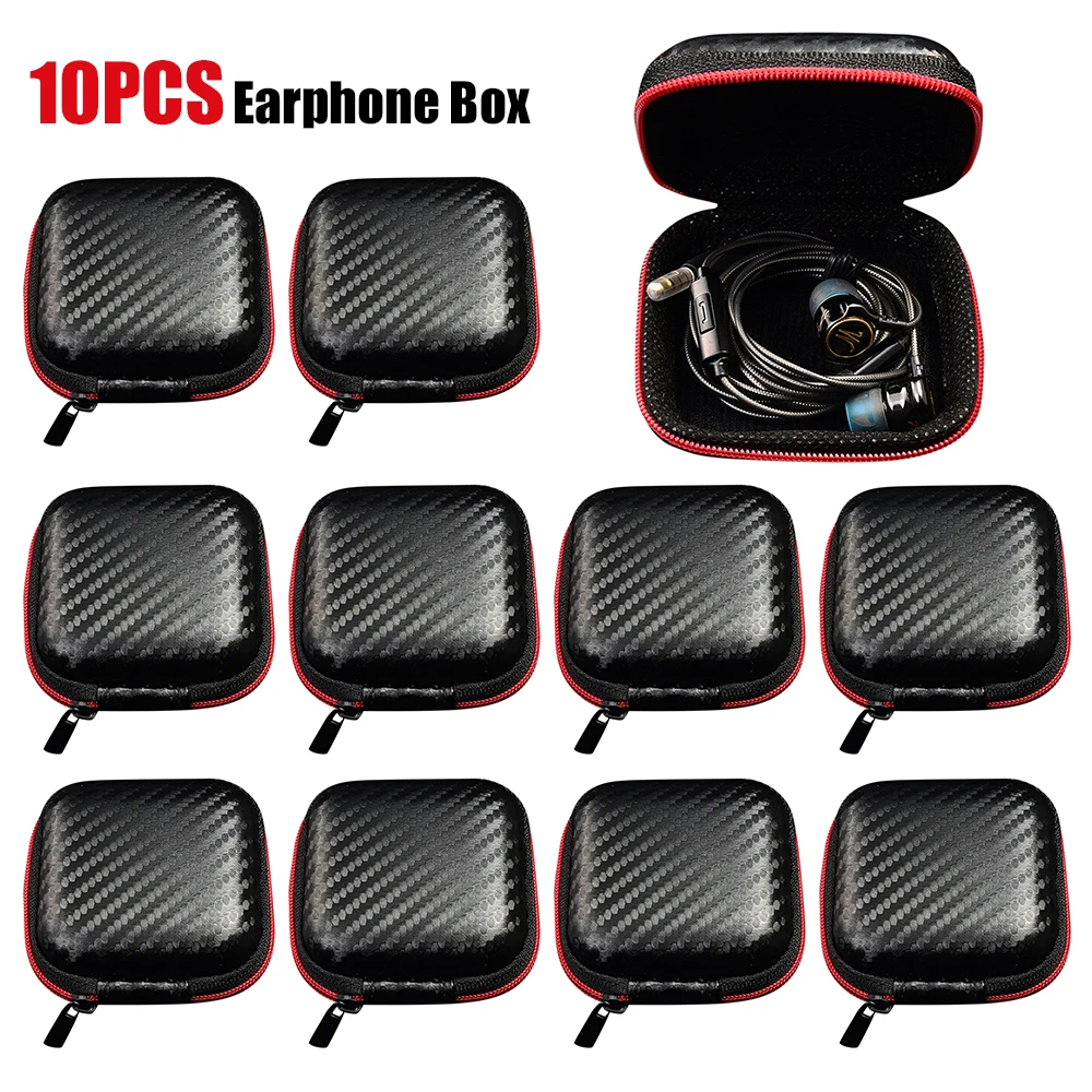 

10 шт., мини-портативный чехол для наушников из ЭВА с твердым корпусом, чехол для хранения кабеля для зарядки наушников, кабель для передачи данных, сумки для наушников
