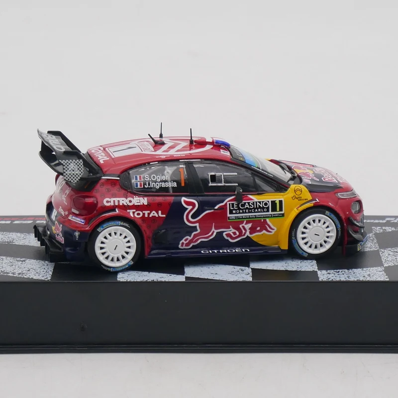 Diecast Ixo Scala 1:43 Citroen C3 WRC 2019 Citroen Rally Car Modello di auto in lega da collezione Giocattolo regalo Souvenir Display Ornamento