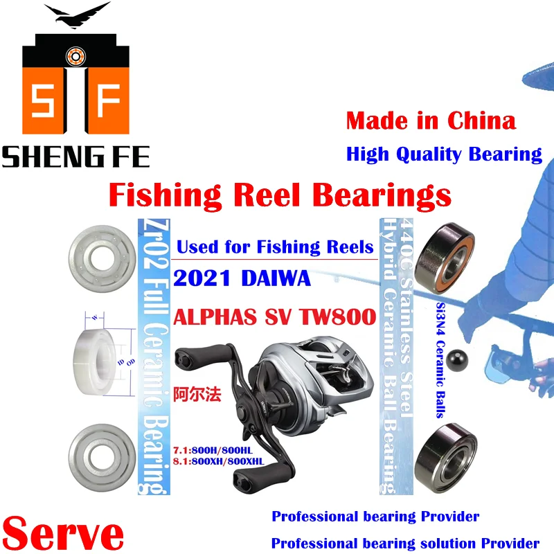 

Керамические подшипники для 2021 DAIWA ALPHAS SV TW800(800H/800HL/800XH/800XHL) Serise, Рыболовные катушки для заброса приманки | Шарикоподшипники