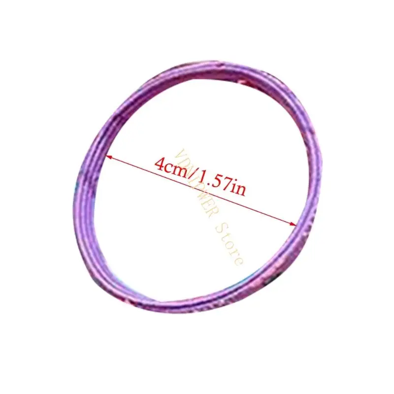 Accessori colorati per coda cavallo flessibili e qualità, stile tessuto spesso, anelli per capelli senza danni, D08E