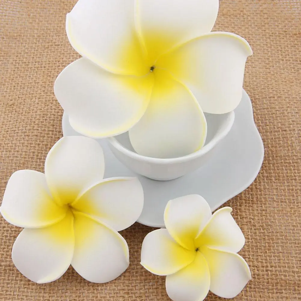 Pinces à cheveux à fleurs pour femmes et filles, épingles à cheveux florales blanches, été, plage, vacances, fête de mariage, accessoires pour cheveux, Hawaii PlumBR, K3q9