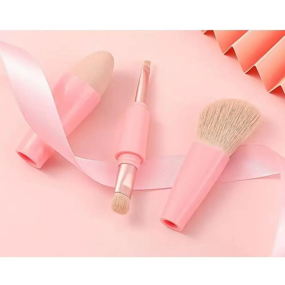 4-in-1 Makeup Brush Set Multifunctional Liner Brush Double Ended Cosmetic Brushes Complexion Brush Soft Eyeshadow Brush