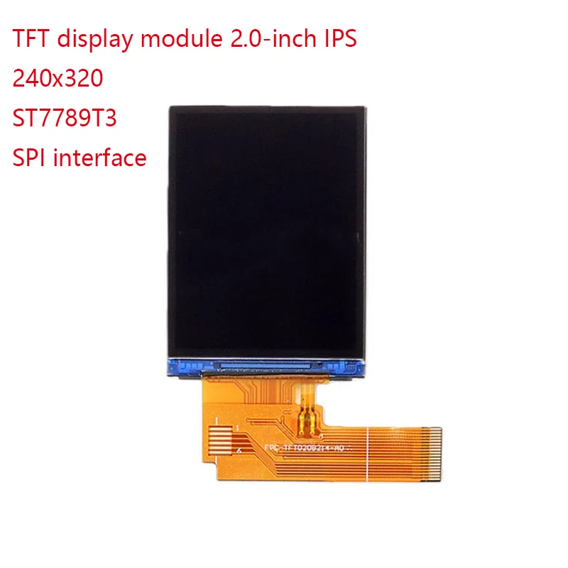 

2-inch color LCD display screen SPI interface plug 18PIN ST7789 driver