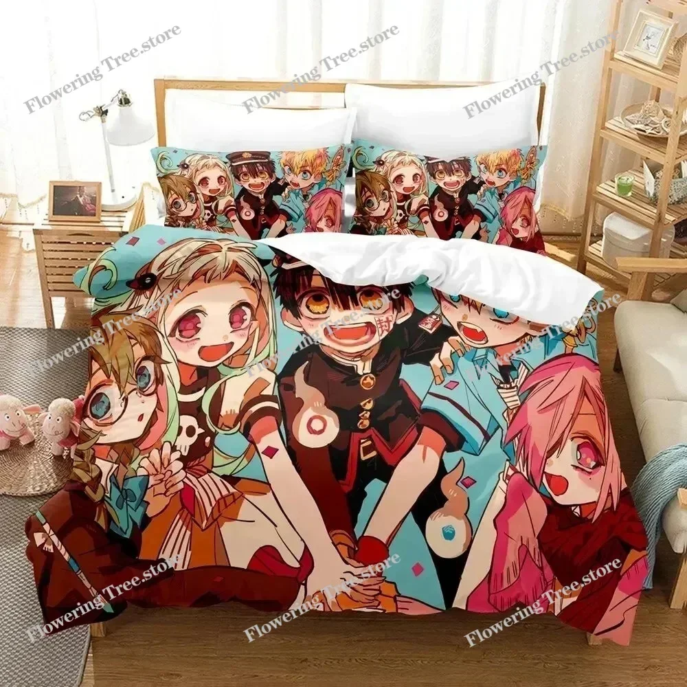 Fashion 3D Printing Anime Toilet-bound Hanako-kun Bedding Set Duvet Cover Sets Comforter Bedding Double Size Adults Kids Gift029