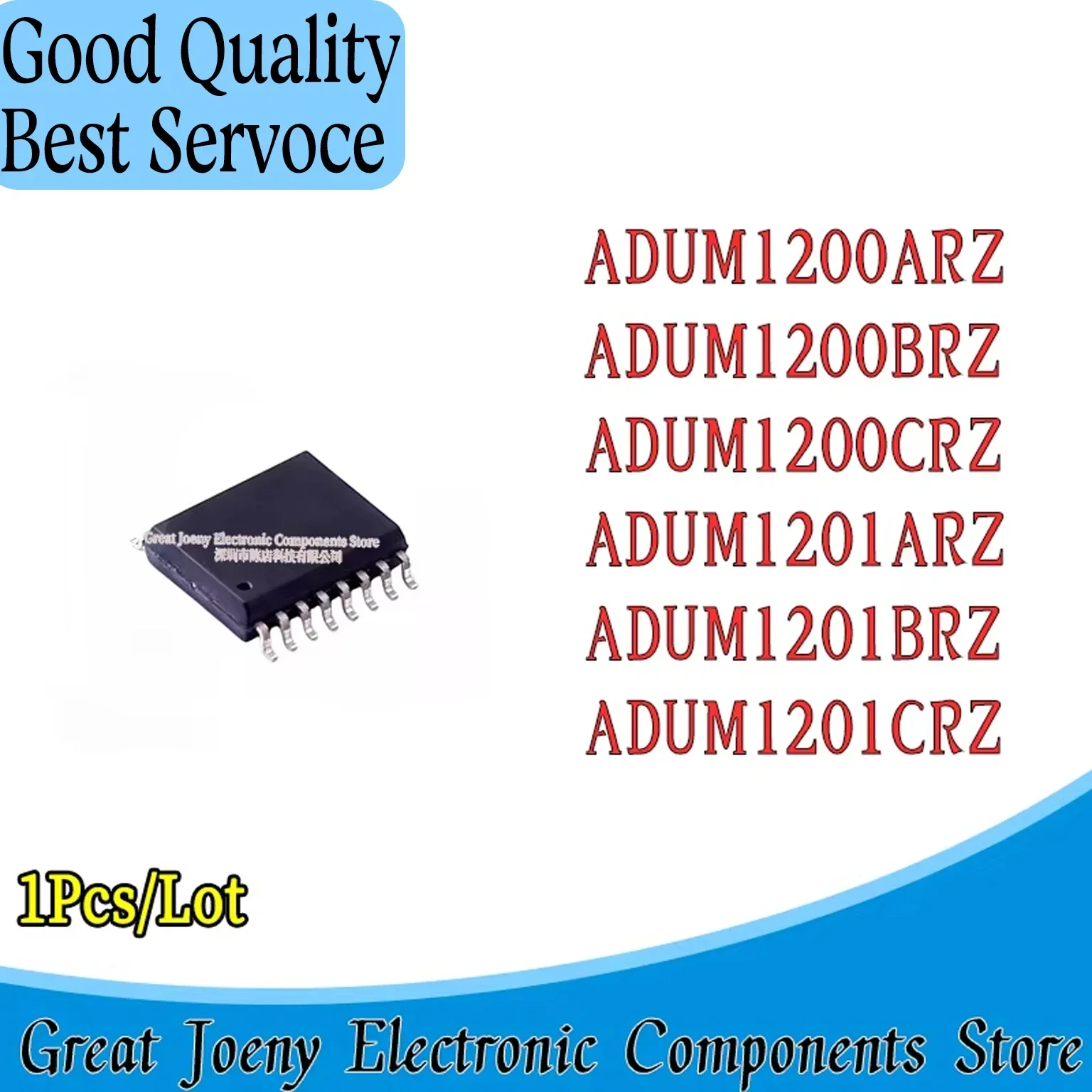 

100% New Original ADUM1200ARZ ADUM1200BRZ ADUM1200CRZ ADUM1201ARZ ADUM1201BRZ ADUM1201CRZ IC Chipset Standard Version SOP-8