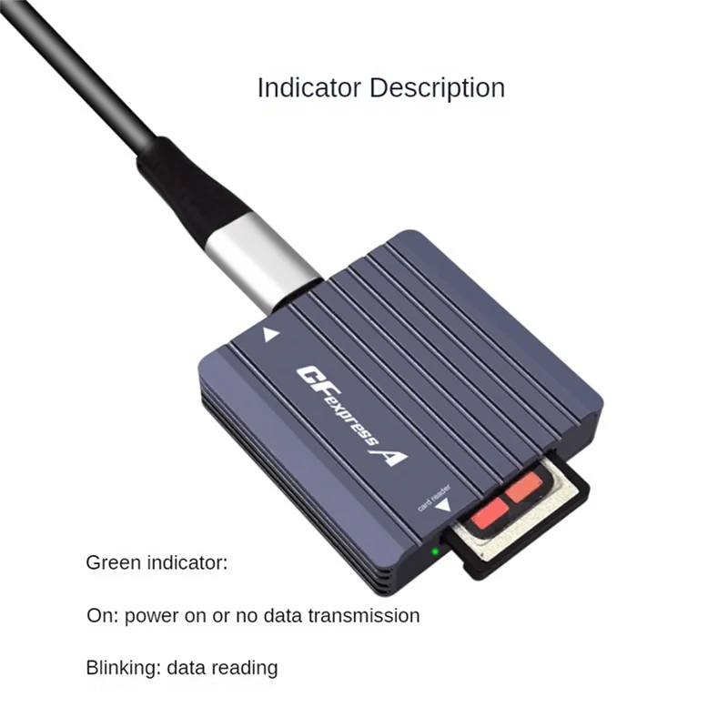 Cfexpress Tipe A Pembaca Kartu Cfexpress Pembaca Adaptor Cfexpress Pembaca Kartu USB3.2 10Gbps USB C Cfexpress Pembaca Kartu
