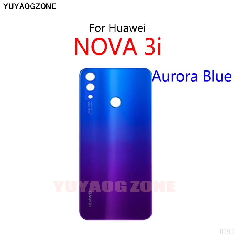 Battery Back Cover For Huawei Nova 3i INE-AL00 Glass Panel Housing Battery Cover Rear Case