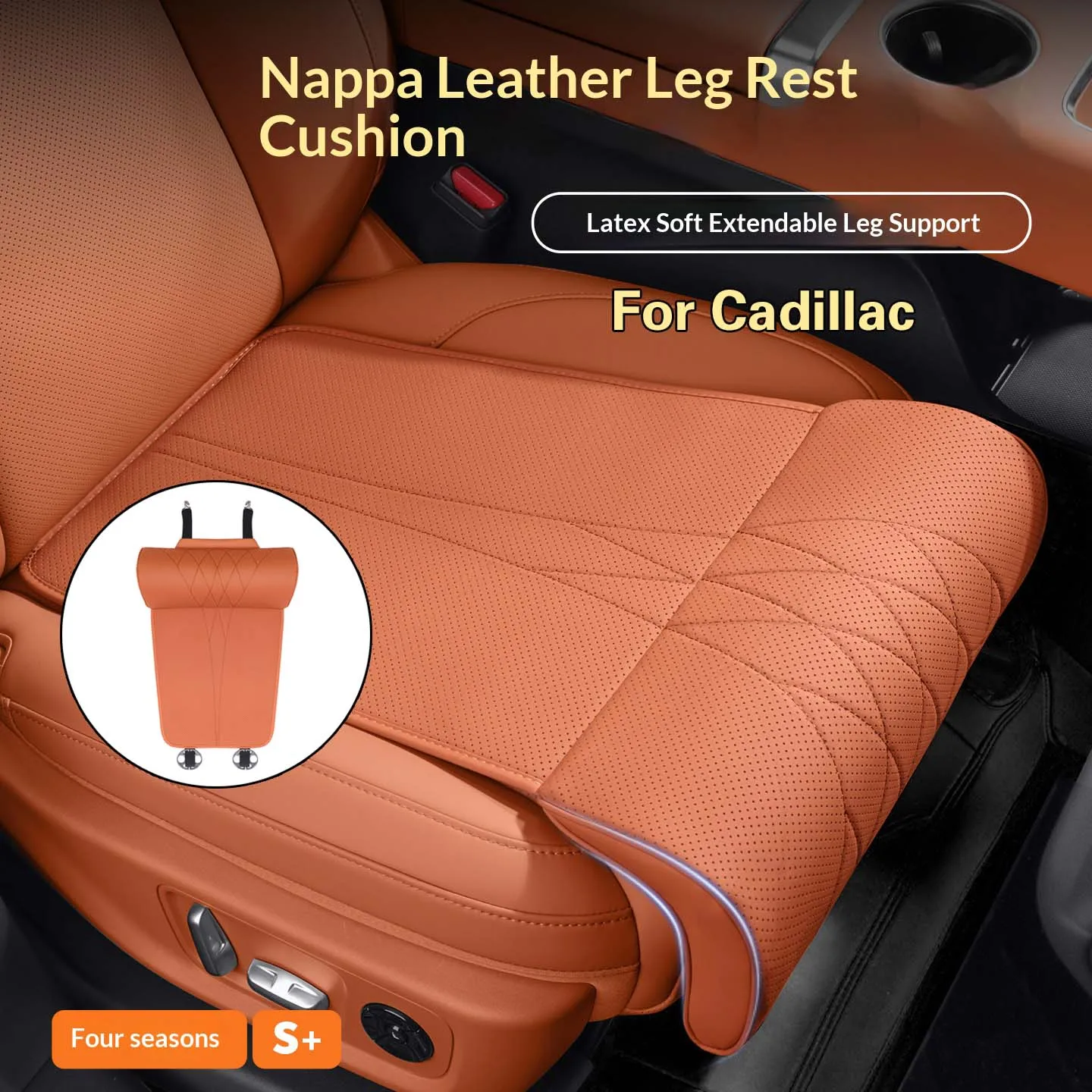 Для Cadillac ct5 xt5 xt4 gt4 xt6 ct6 подушка для автомобильного сиденья Nappa кожаное удлинитель сиденья подушка для ног подушка для сиденья из пены с эффектом памяти