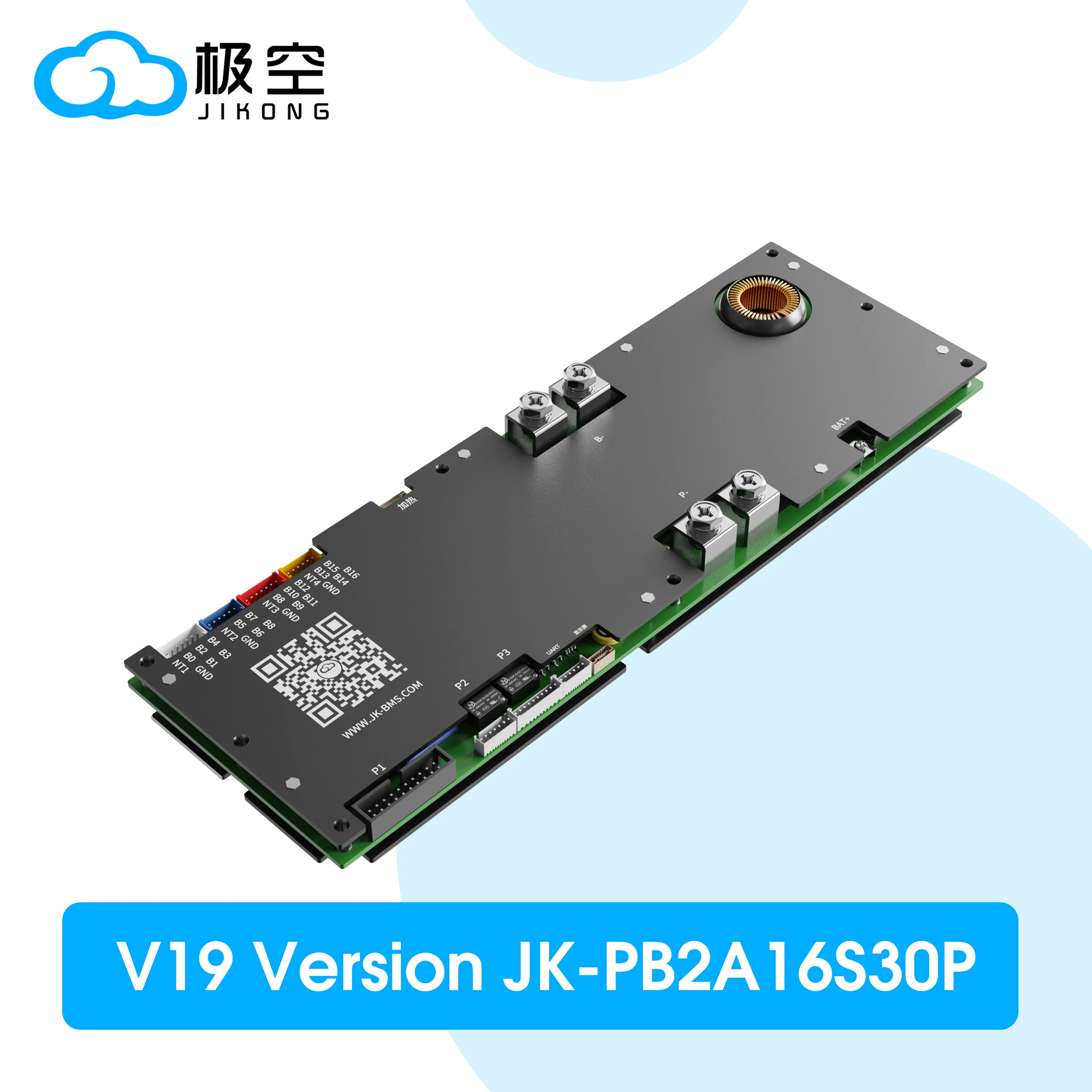 JK BMS JK-PB2A16S30P V19 Household Energy Inverter BMS 8S/24V 16S/48V Li-ion/ Lifepo4/ LTO Battery JIKONG BMS