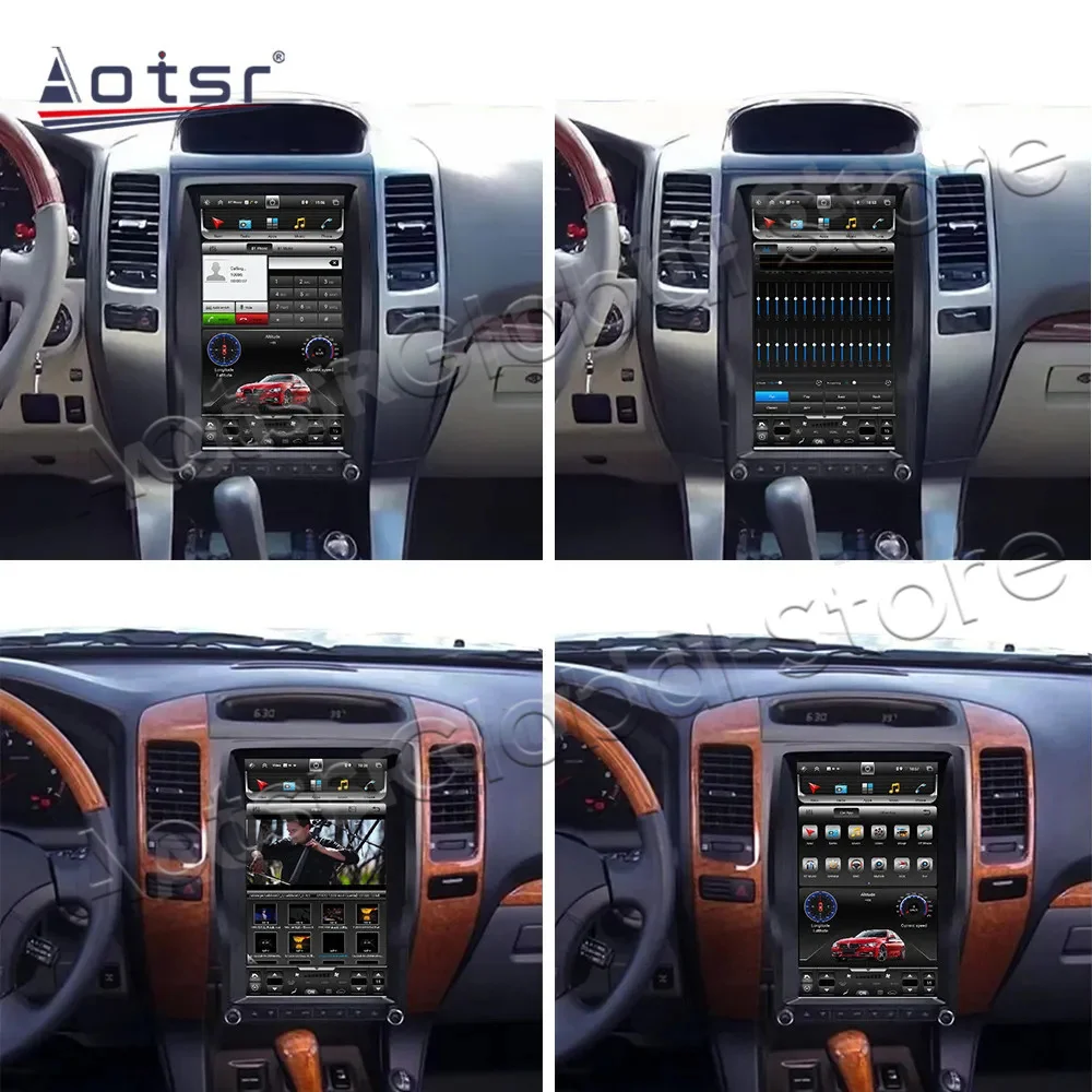 For Toyota Land Cruiser Prado LC100 LC120 2002-2009 Android Car Radio 2Din Autoradio Stereo Multimedia Video Player Head Unit