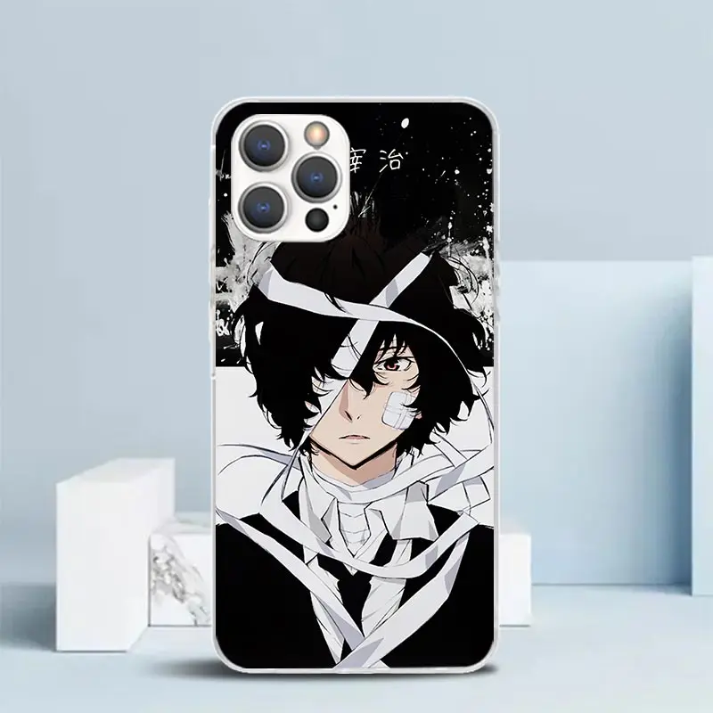 Bungo Stray Dogs Dazai Phone Case For IPhone 16 15 14 13 12 11 Pro Max Mini XR XS X 7 Plus 8 + SE 2020 Soft TPU Back Cover