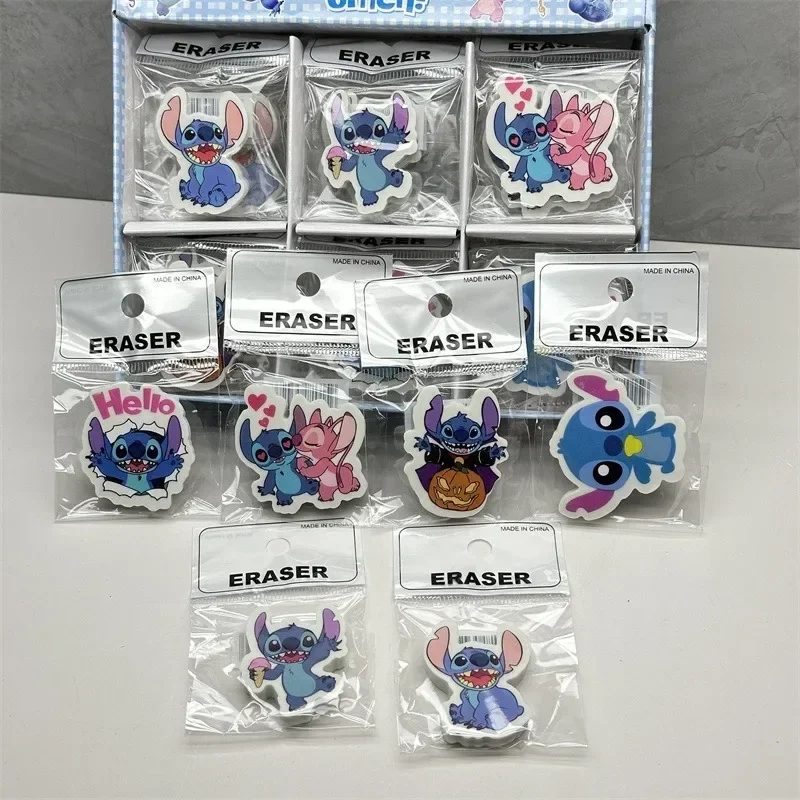 Disney Stitch Erasers for Children Fashion Cartoon Anime Student Stationery Portable Office School Supplies Child Holiday Gifts