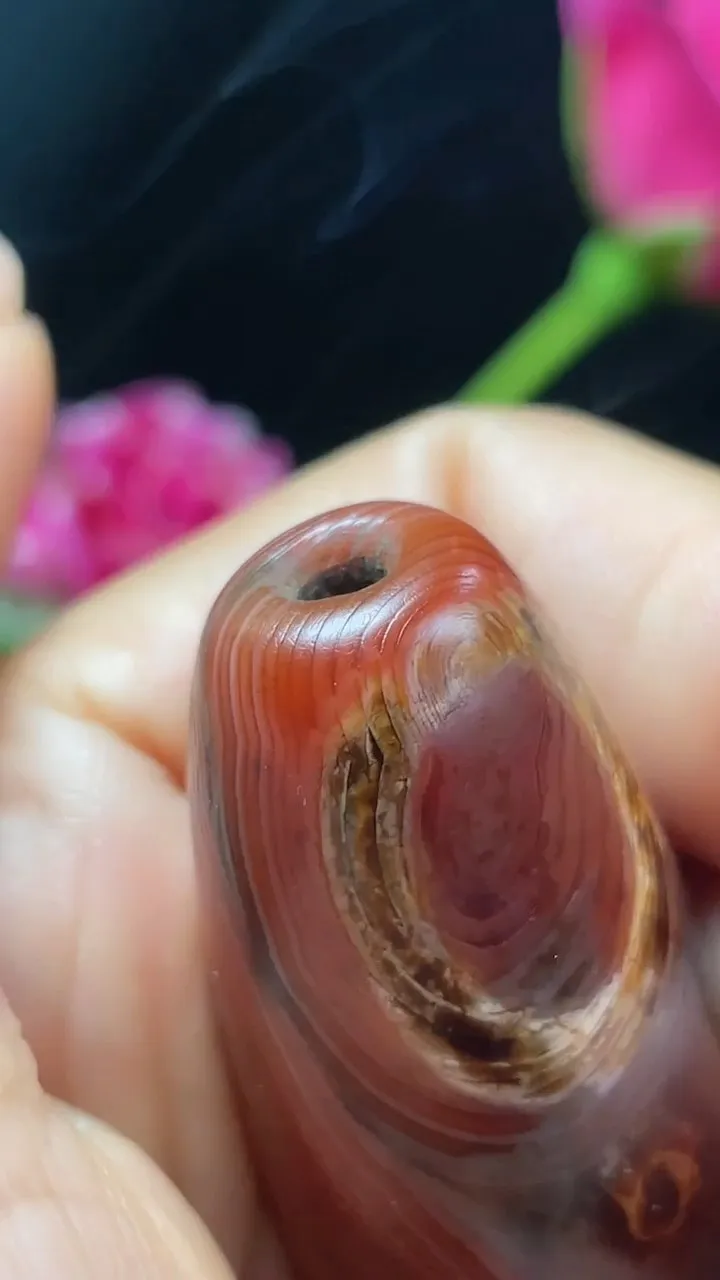 Tibetan Nepalese Himalayan Bead Ancient agate Old Dzi Talisman eye Bead Amulet