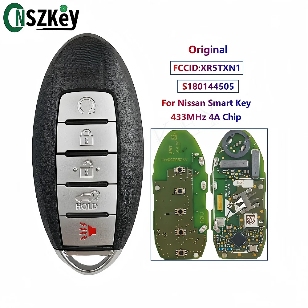 CNSZKey FCCID:KR5TXN1 S180144505 7812D-TXN1 Original Smart Remote Key For Nissan SUV 5 Buttons 433MHZ 4AChip With LOGO