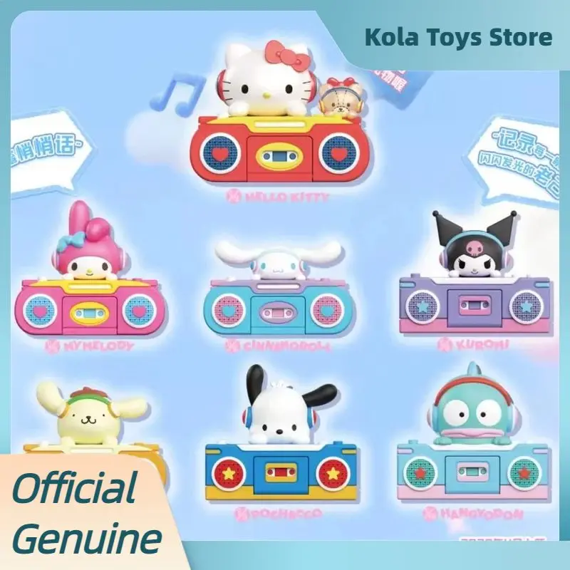 

New Authentic Sanrio Vintage Radio Series Blind Box Cotton Character Figure Desktop Ornament Collectible Toy Gift For Girls