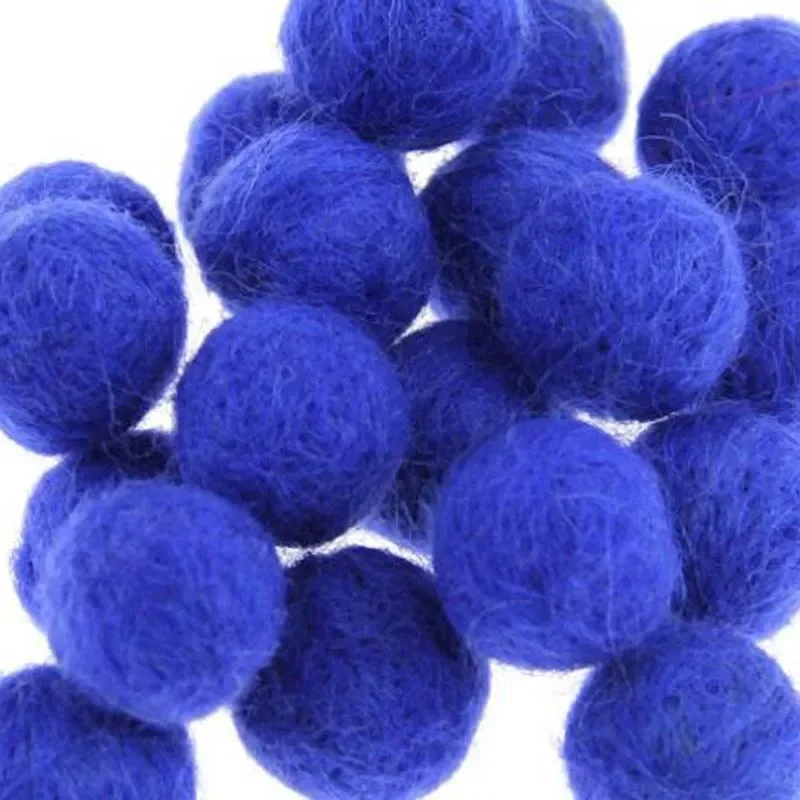 10 Pcs Round Wool Felt Balls for Girls, Pom Poms, Party Supplies Christmas Decoration, DIY Accessories, 30mm