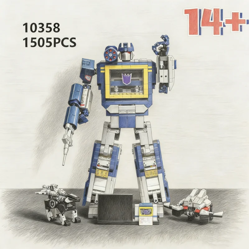 10358 변형 로봇 사운드웨이브 조립 블록 모델 선물 1505개 브릭 어린이 교육용 장난감