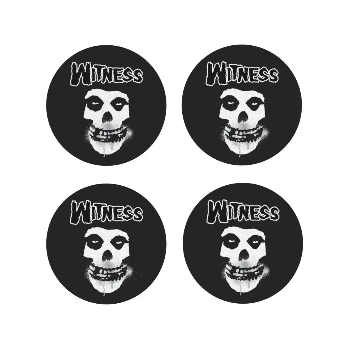 

Подставки под чашки Misfits Skull Coasters, кухонные подставки под посуду, нескользящие изолирующие подставки для кофе, для декора дома, набор из 4 штук