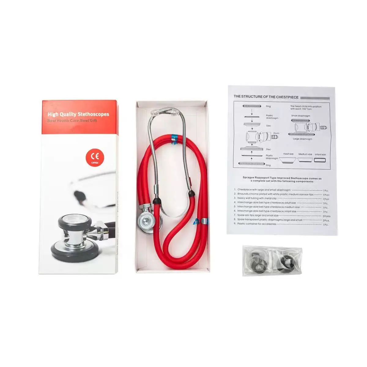 Professional Multi‑Function Medical Stethoscope Portable Heart Lung Diagnostic Tool Suitable for Adults Children Newborn Infants
