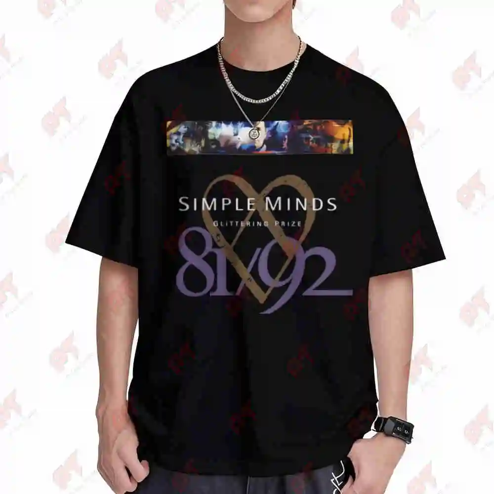 Simple Minds Glittering Prize 1982 Vintage 80S Short Sleeve Tee 100% Cotton T-Shirt