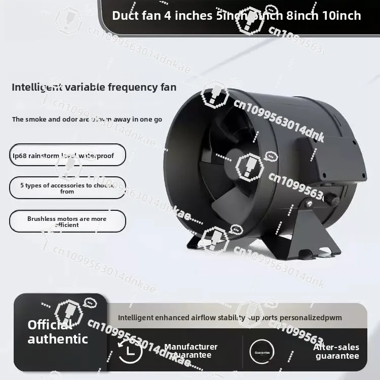 Oblique Flow Pressurized Fan Silent Powerful Blower Waterproof Pipe Fan for Moxibustion Smoke Steam Oil Fume Exhaust