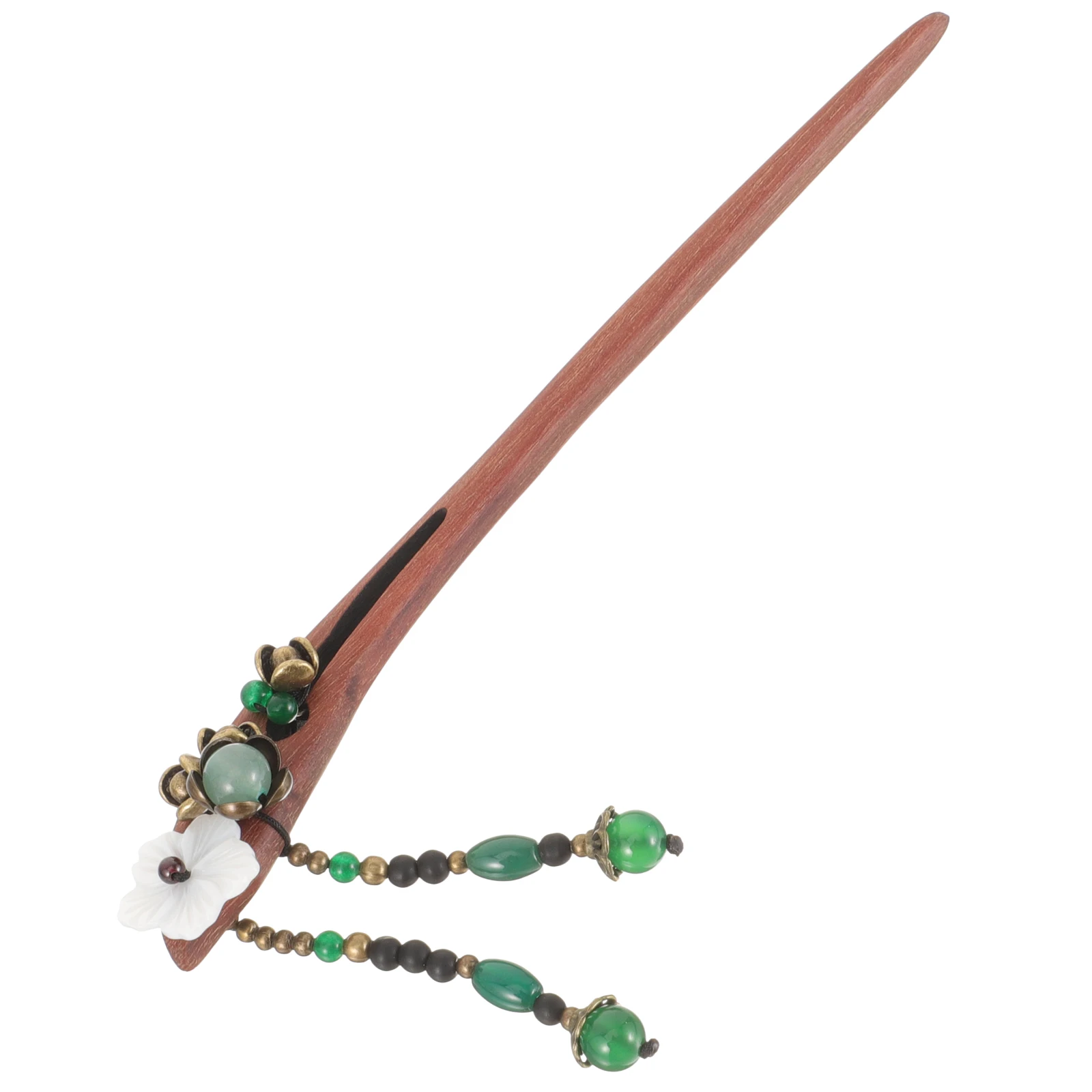 

Red Sandalwood Hairpin Accessories Women Stick Tassels Long Hair Pins Fine Texture Comfortable Feeling Hair Bun Holder