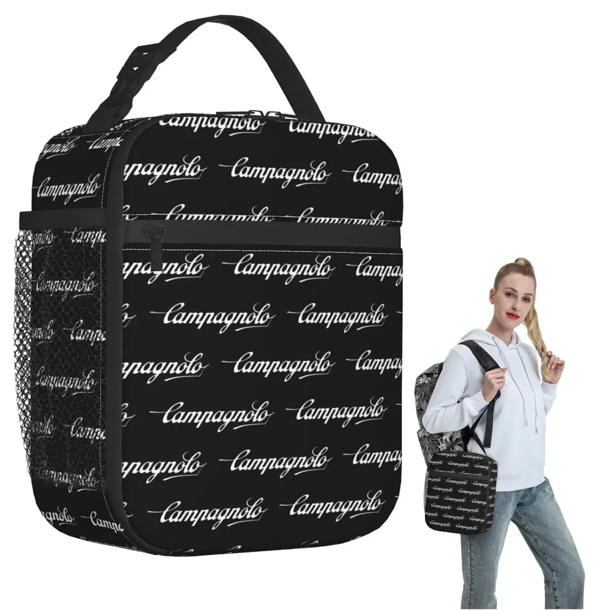 Lancheira isolada Campagnolo para mulheres e crianças, caixas de comida portáteis, lancheira térmica