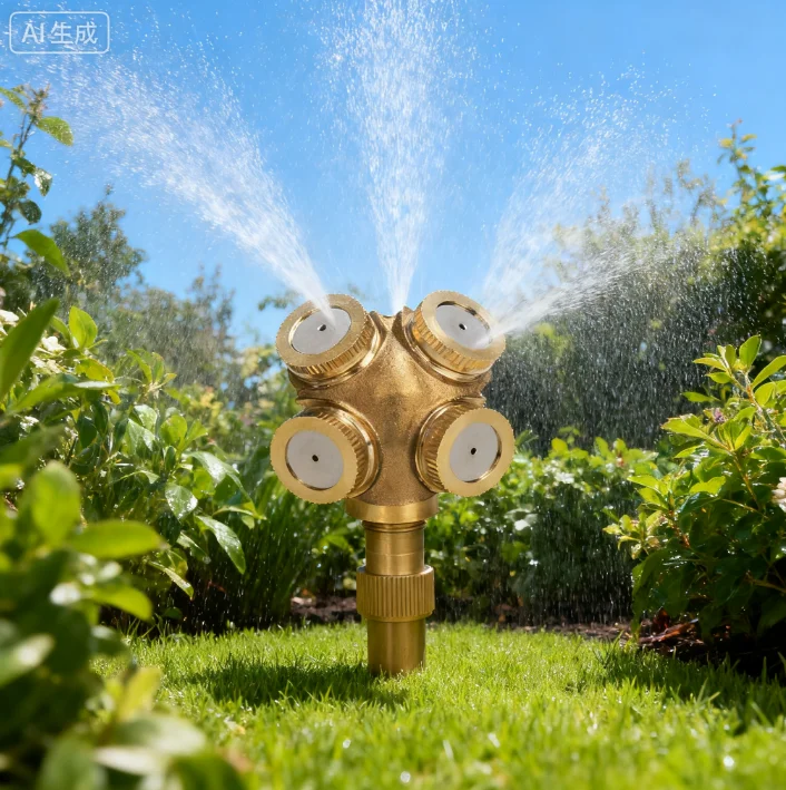 

4Pcs 4 Hole Copper Agricultural Fogging Nozzle Garden Sprayer Lawn Sprinkler Watering Equipment Garden Connectors
