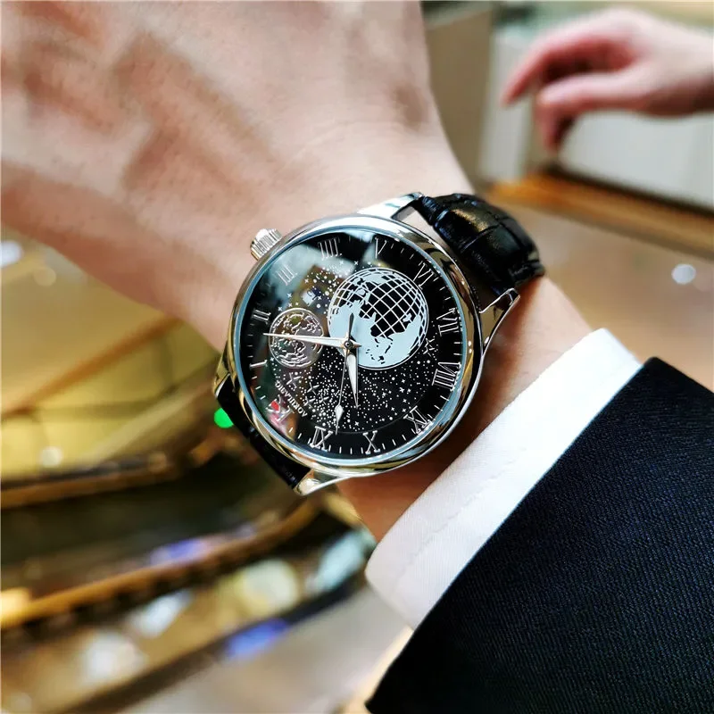 AOKULASIC Men's Mechanical Watch Fashion Business Watches Trend Top Brand Waterproof Man Automatic Wristwatch 2024 NEW