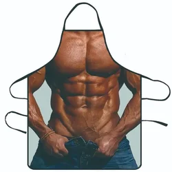 Creative Quirky Funny 3D Printed Waterproof and Stain Resistant Apron BBQ Apron Kitchen Accessories