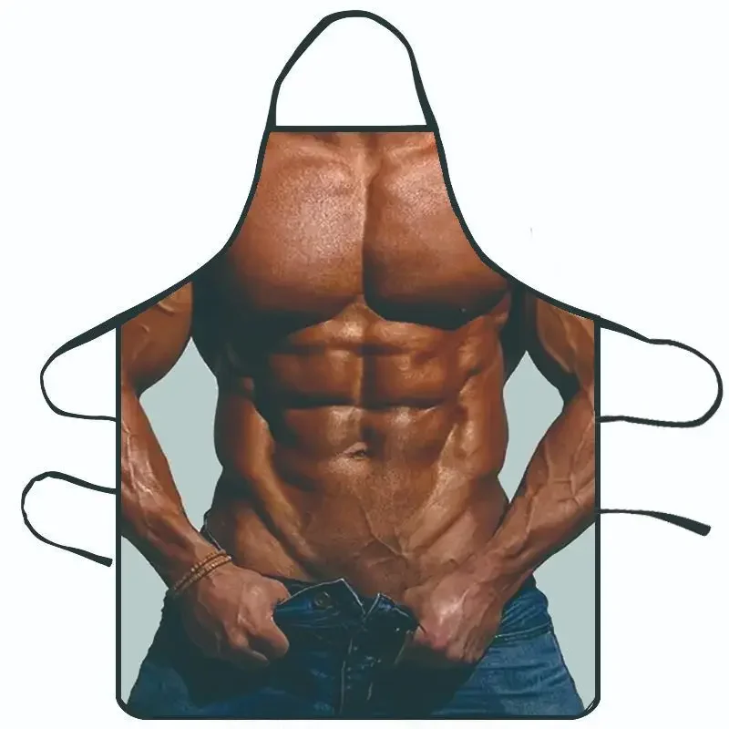 Creative Quirky Funny 3D Printed Waterproof and Stain Resistant Apron BBQ Apron Kitchen Accessories