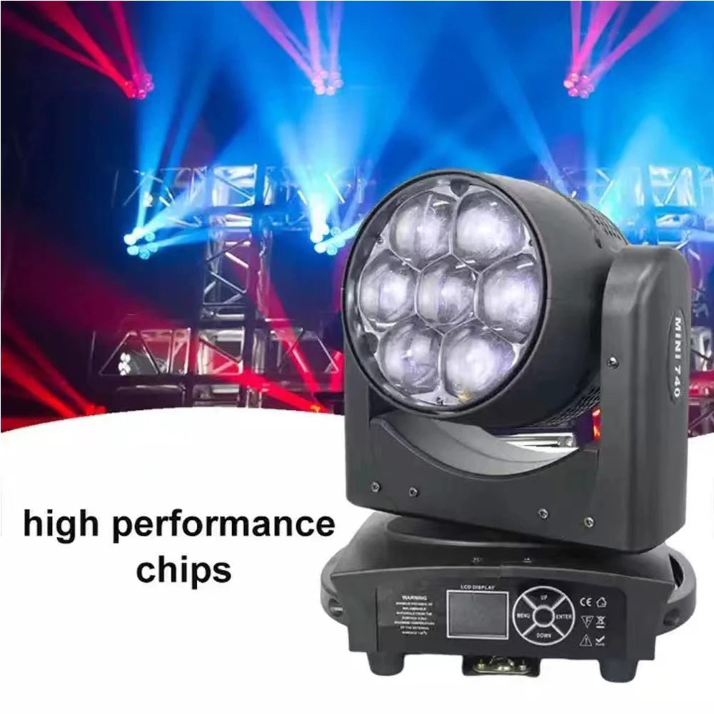 7 * 40W RGBW 4 w 1 Zoom Wash Moving Head Light Bee Eye Beam Stage Light DMX dla DJ Disco Wedding Nightclub